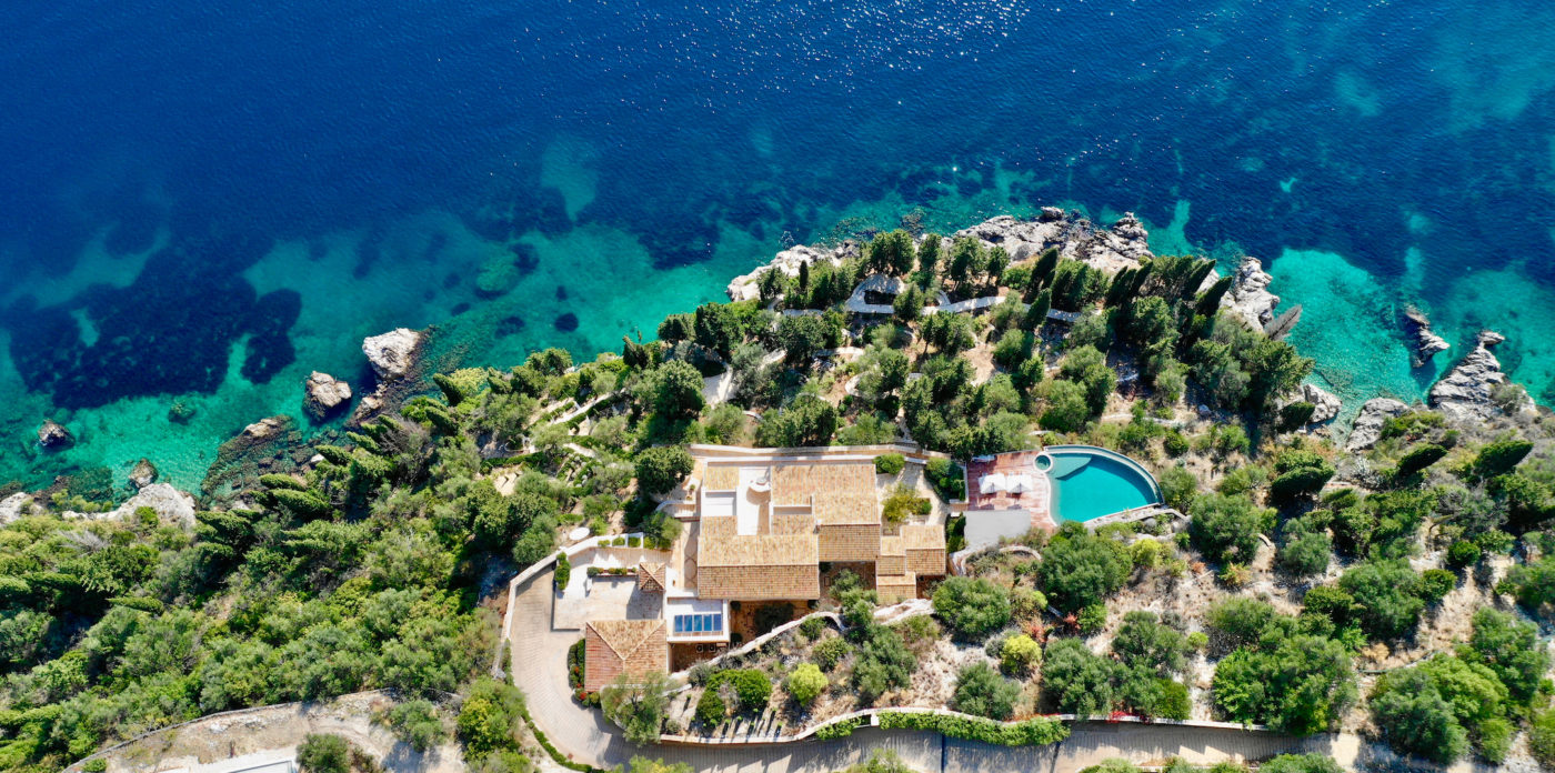 Aerial view of Anassa, Corfu, property for sale in Corfu, Greece
