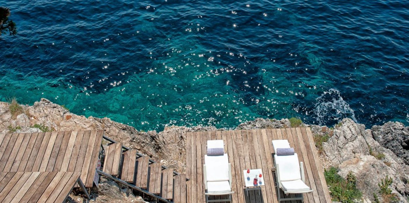 Sun deck at Anassa, property for sale in Corfu, Greece