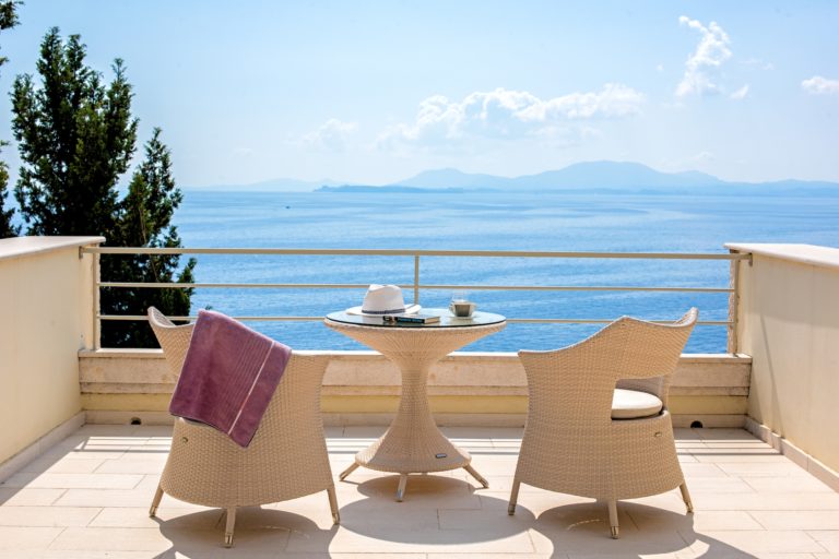 Sea views from the balcony, property for sale in Corfu, Greece