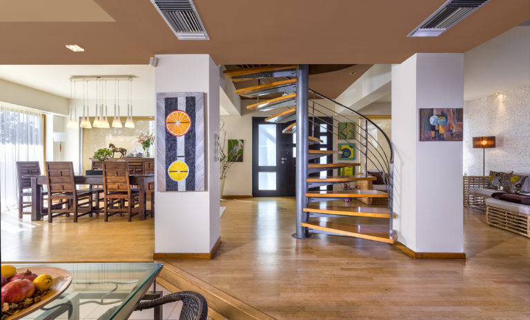 Warm wood floors villa for sale in Crete Greece