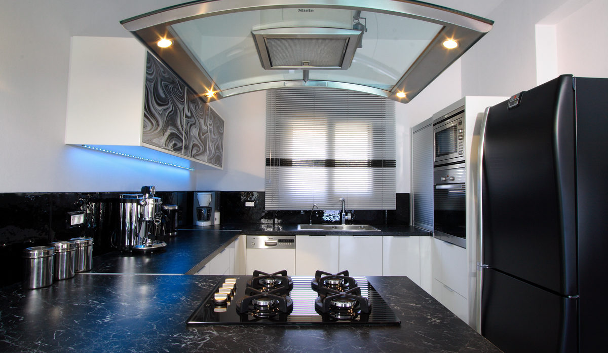 Super easy to clean kitchen villa for sale in Crete Greece