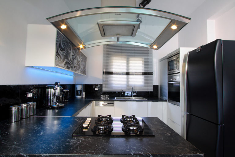 Super easy to clean kitchen villa for sale in Crete Greece