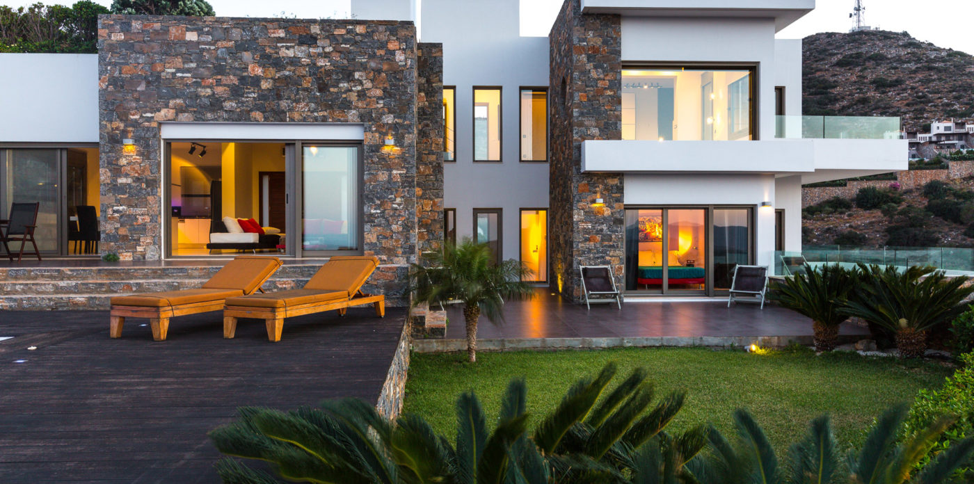 Stone facade villa for sale in Crete Greece