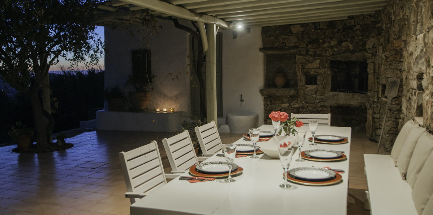 Beautiful dining areas, property for sale in Mykonos, Greece