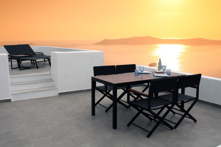 Santorini famous worldwide for the stunning sunsets villa for sale in Santorini Greece