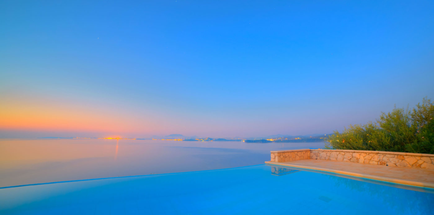 The infinity pool, Villa for sale in Corfu Greece